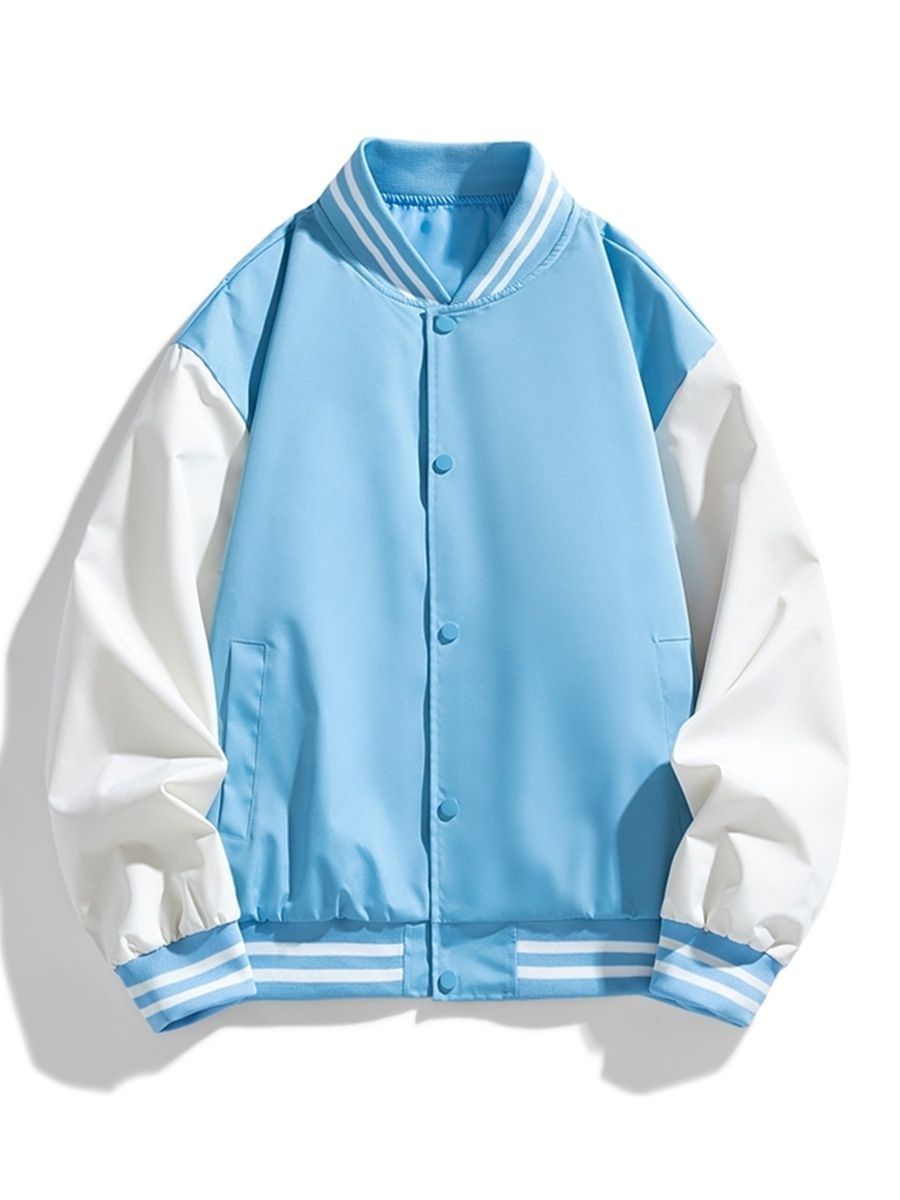 スタジャン 爽やかな配色が魅力の切替袖スタジアムジャンパー