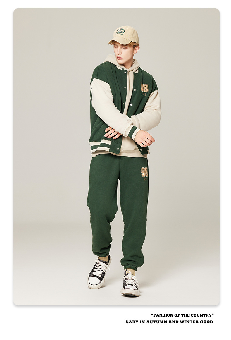 刺繍入りスタジャン男女兼用秋冬新作全4色