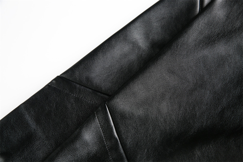 合成皮革袖スタジャン男女兼用ストリート系ジャケット