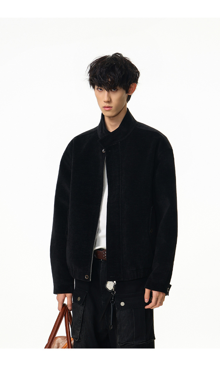 メンズ無地スタジャン男女兼用秋冬新作ブラック