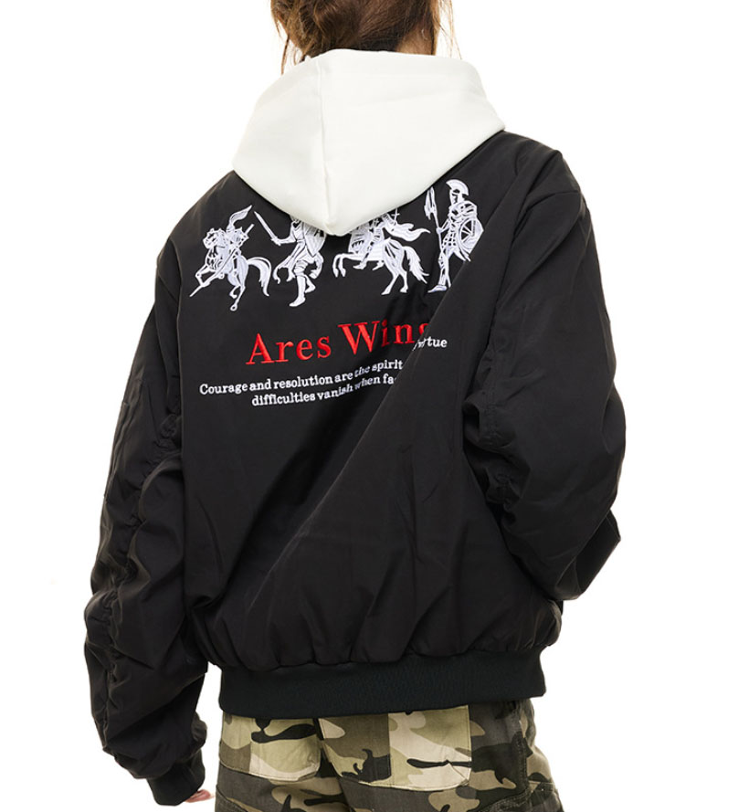 男女兼用アメカジ古着風スタジャン刺繍入り全2色