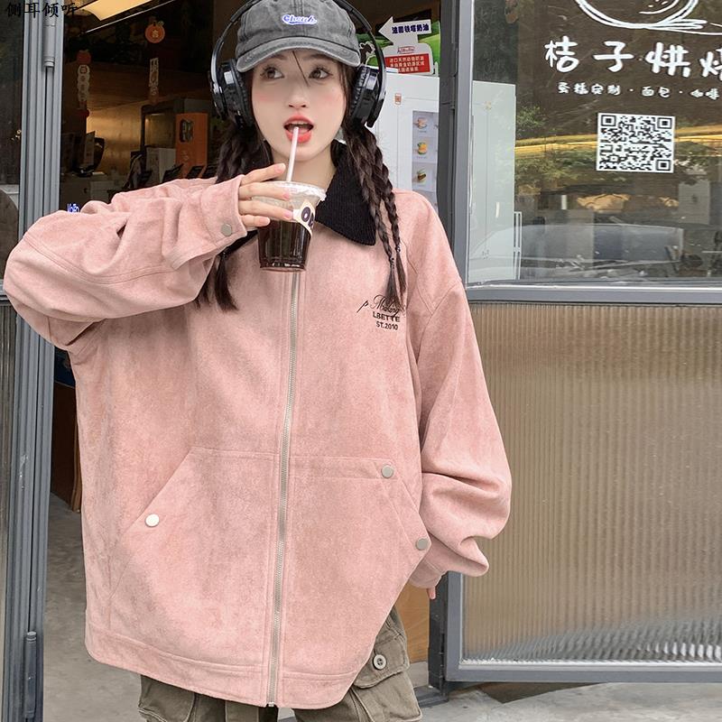 スタジャン ふわもこスエード調スタジャン