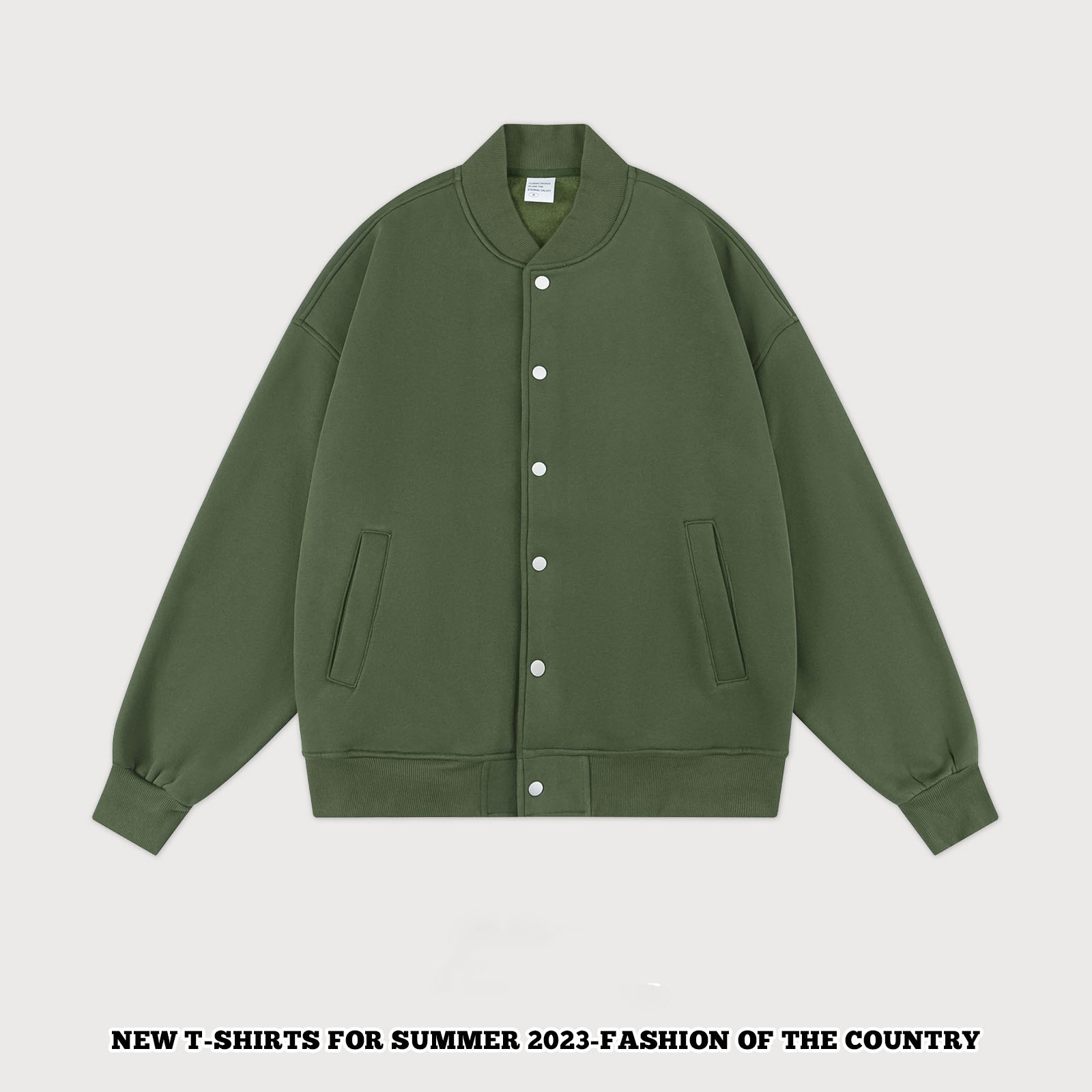 男女兼用 無地 スタジャン ゆったり ベースボールジャケット 秋冬