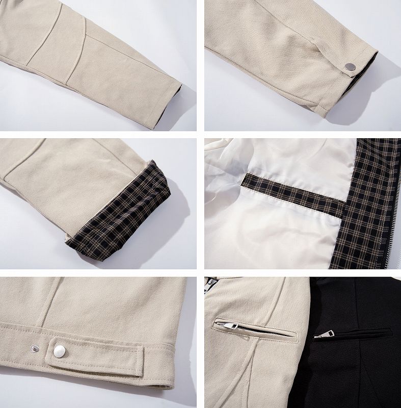 ワーク風スタジャン男女兼用秋冬新作全2色