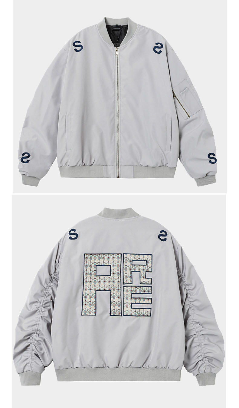 男女兼用文字刺繍中綿スタジャン