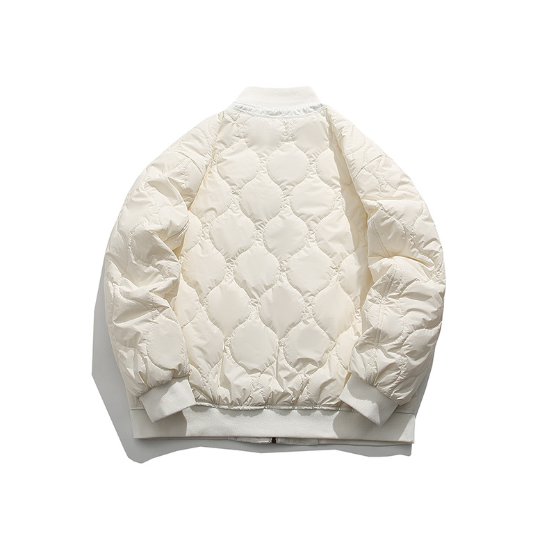 キルティング中綿スタジャン 男女兼用 秋冬 カーキグリーン