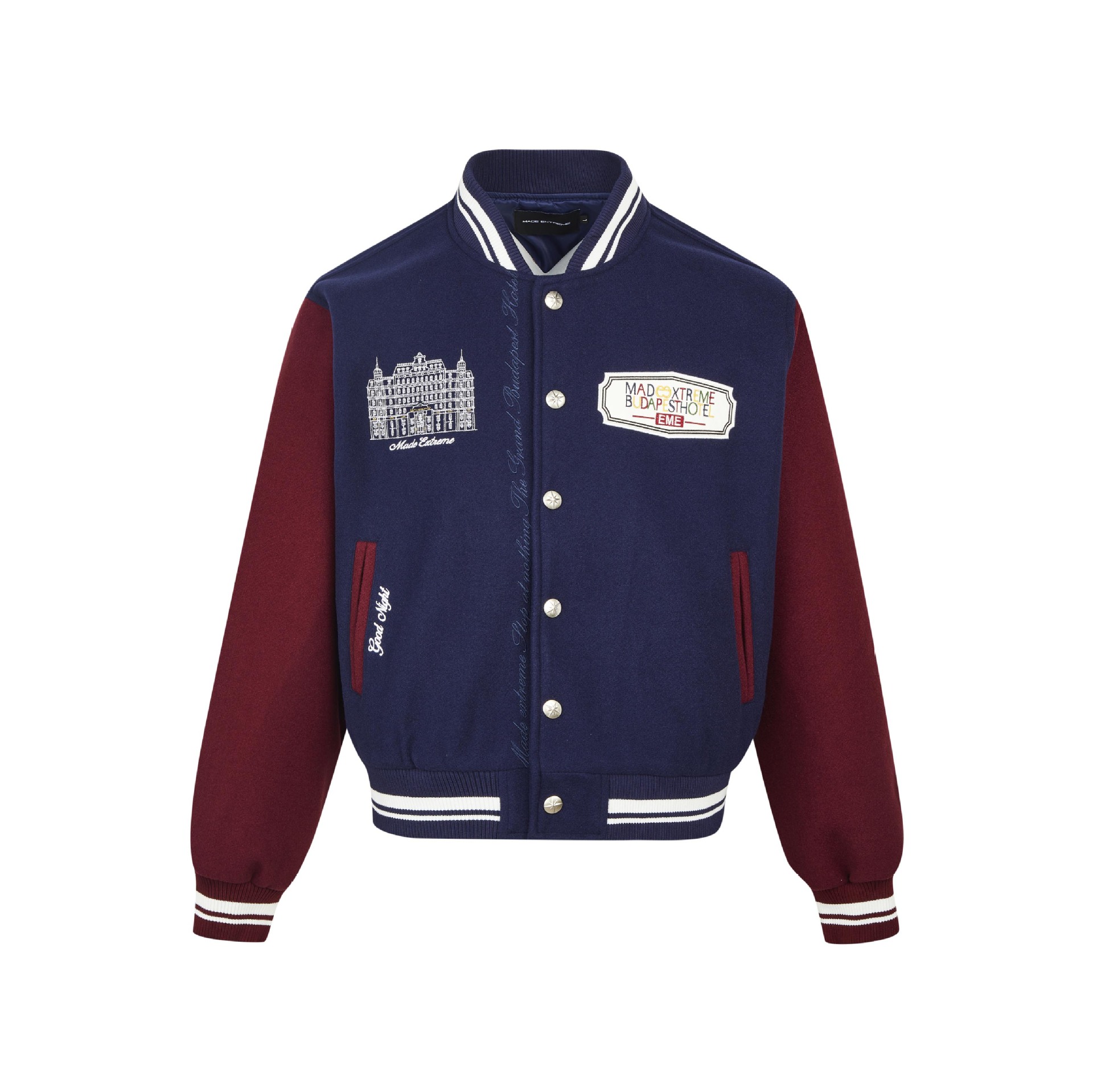 刺繍パッチ付き男女兼用スタジャン秋冬新作