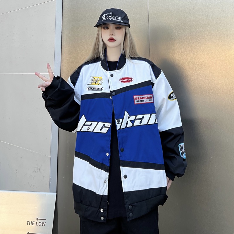 レディース秋冬スタジャン レーシングデザインジャケット