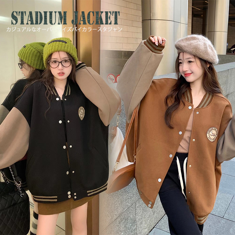 新作レディースゆったりビッグシルエットスタジャン春秋冬