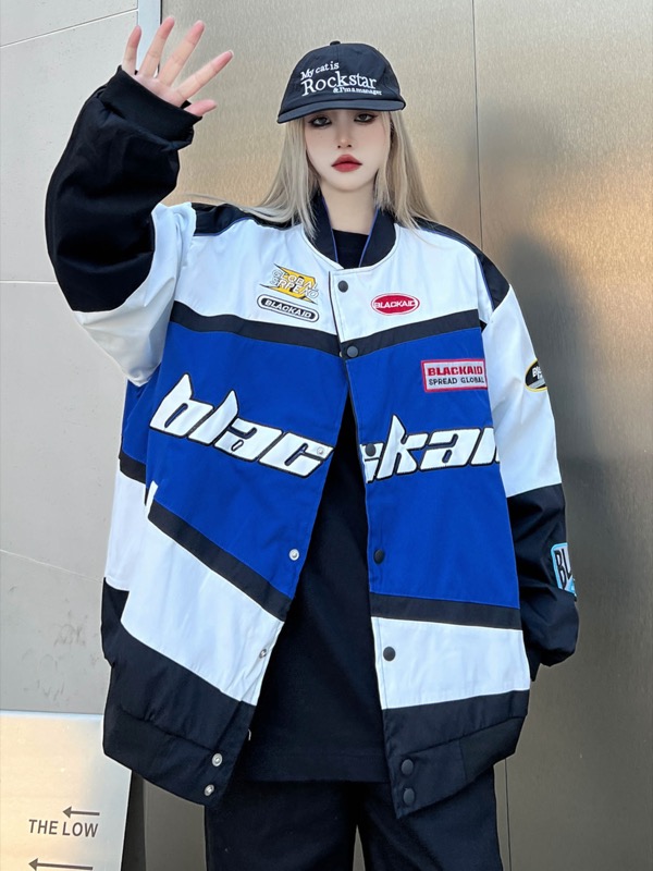 レディース秋冬スタジャン レーシングデザインジャケット