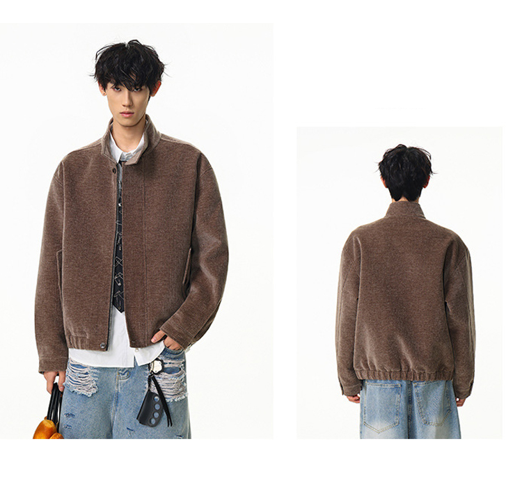 メンズ無地スタジャン男女兼用秋冬新作ブラック