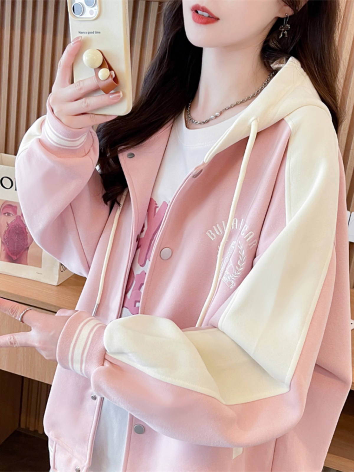 スタジャン 優雅バイカラースタジャン
