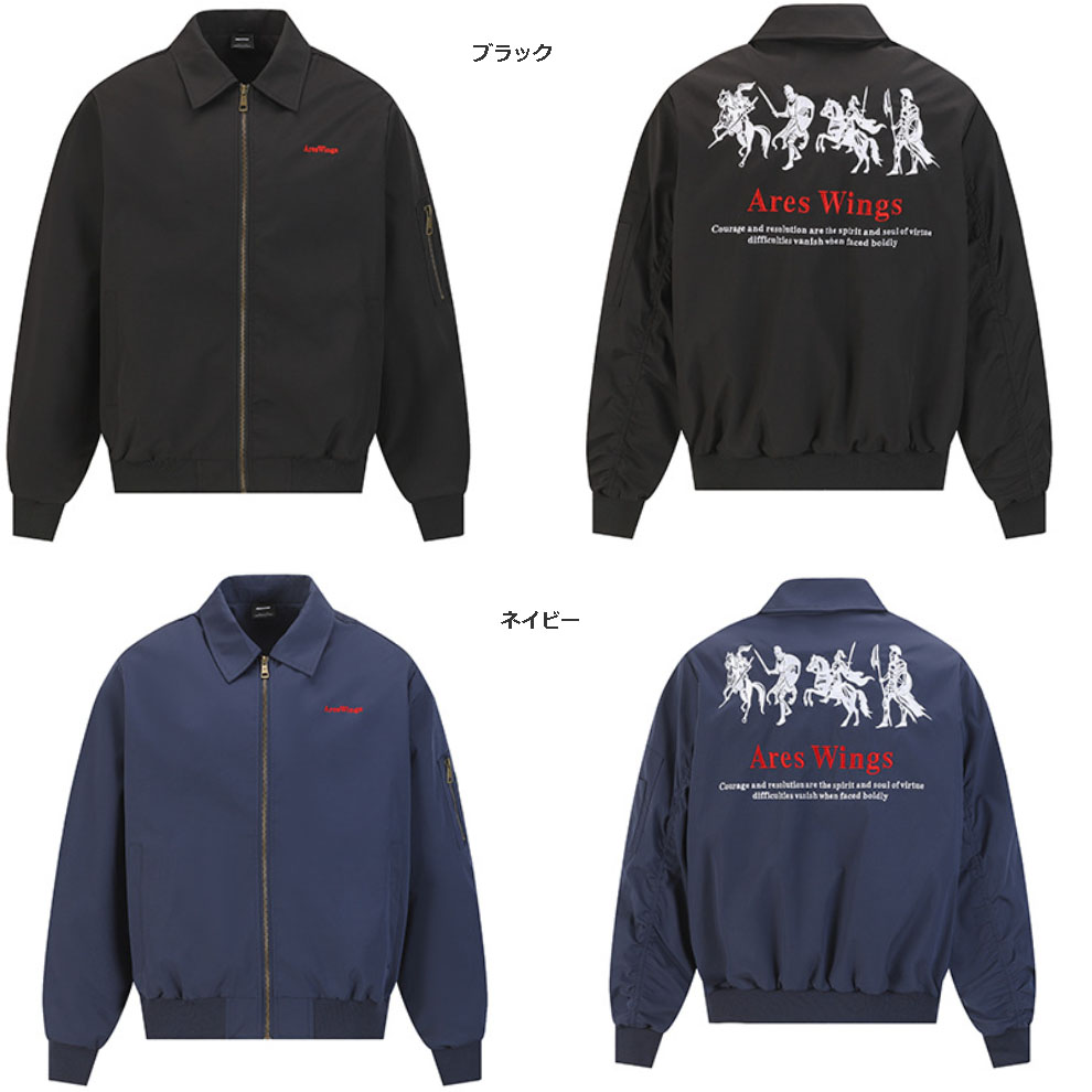 男女兼用アメカジ古着風スタジャン刺繍入り全2色