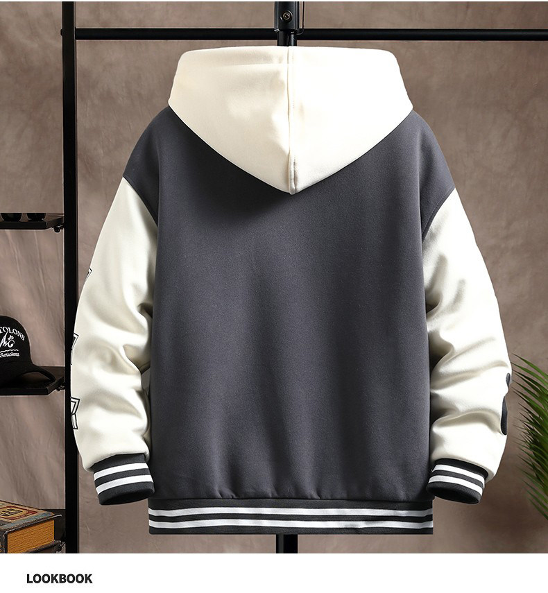 スタジャン フード付き切替デザインスブルータジャン