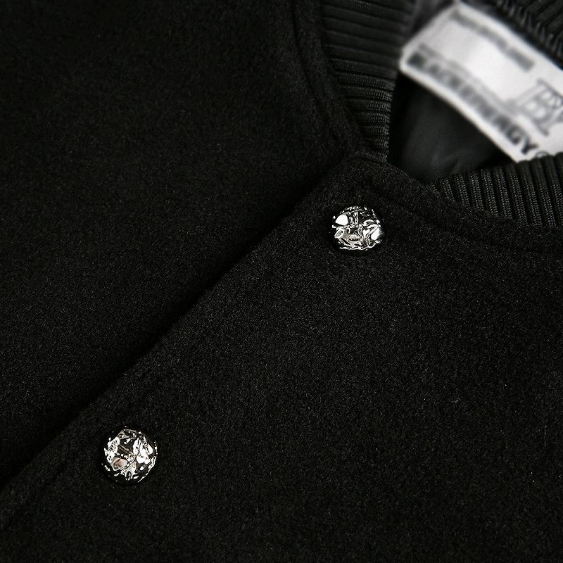 合成皮革袖スタジャン男女兼用ストリート系ジャケット