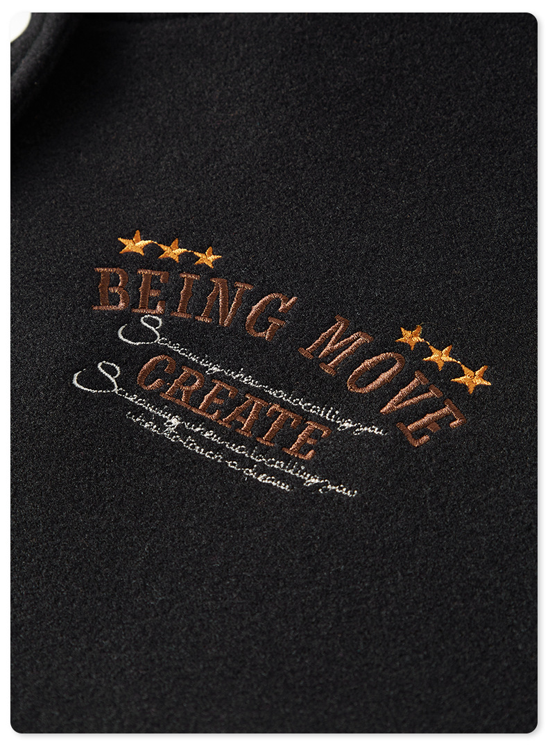 迷彩袖刺繍入りスタジャン男女兼用秋冬新作