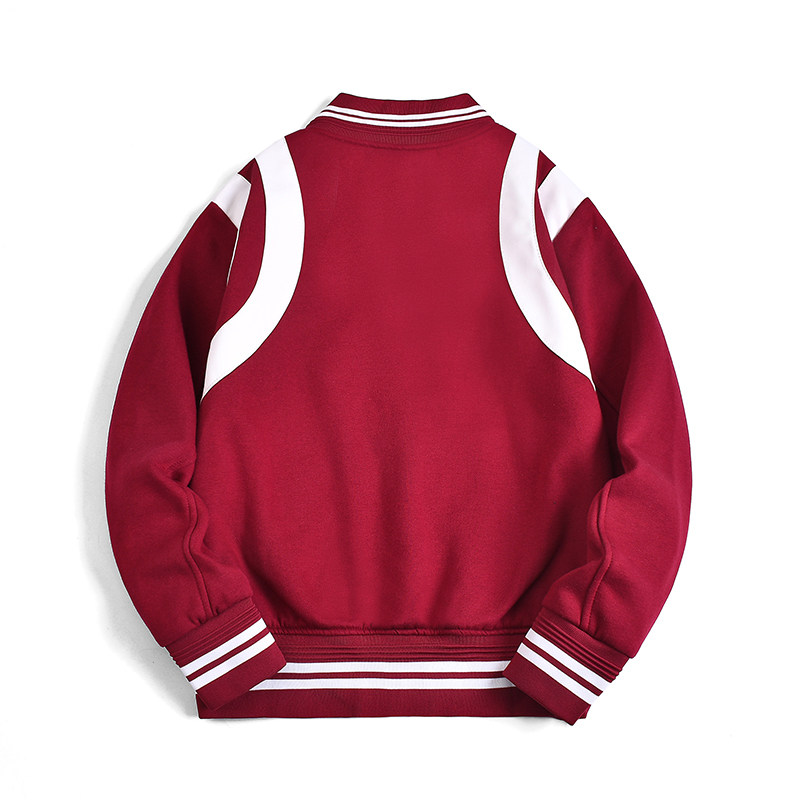 スタジャン 赤白ライン切替運動部風スタジアムジャンパー