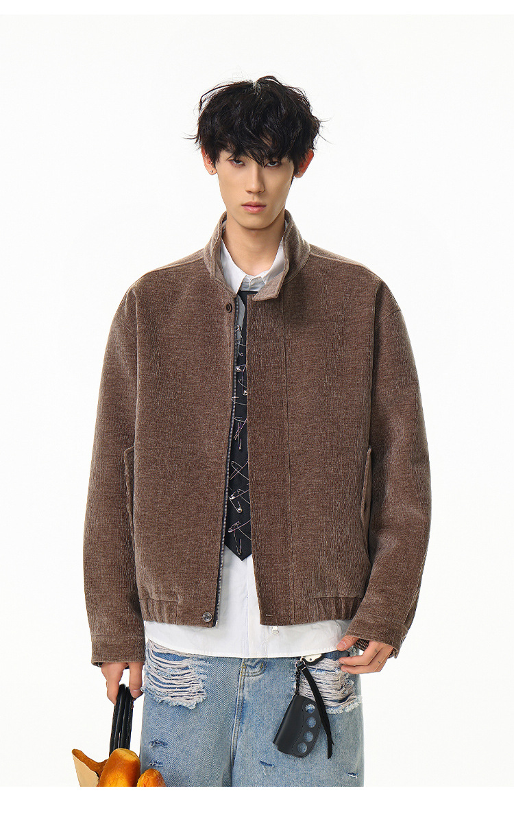 メンズ無地スタジャン男女兼用秋冬新作ブラック