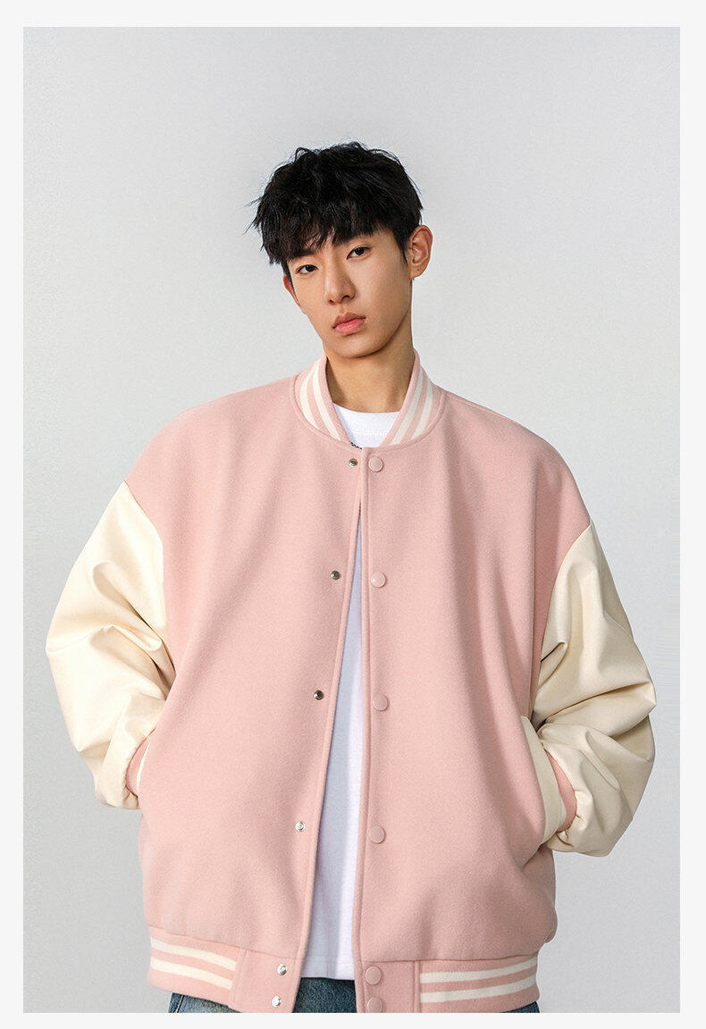 メンズスタジャン カレッジ風配色ブルゾン 全4色