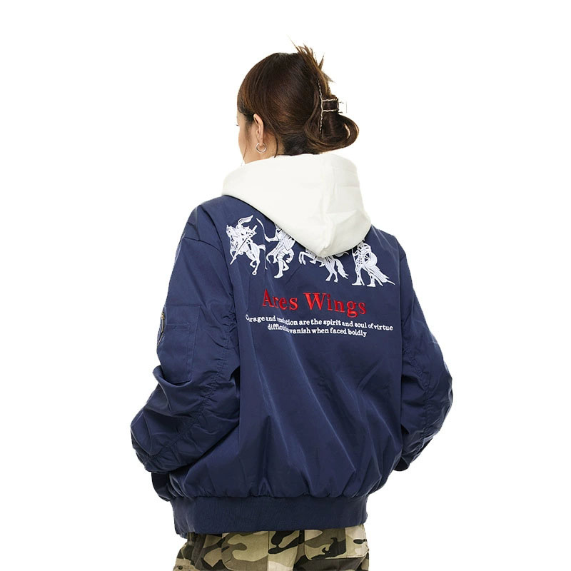 男女兼用アメカジ古着風スタジャン刺繍入り全2色