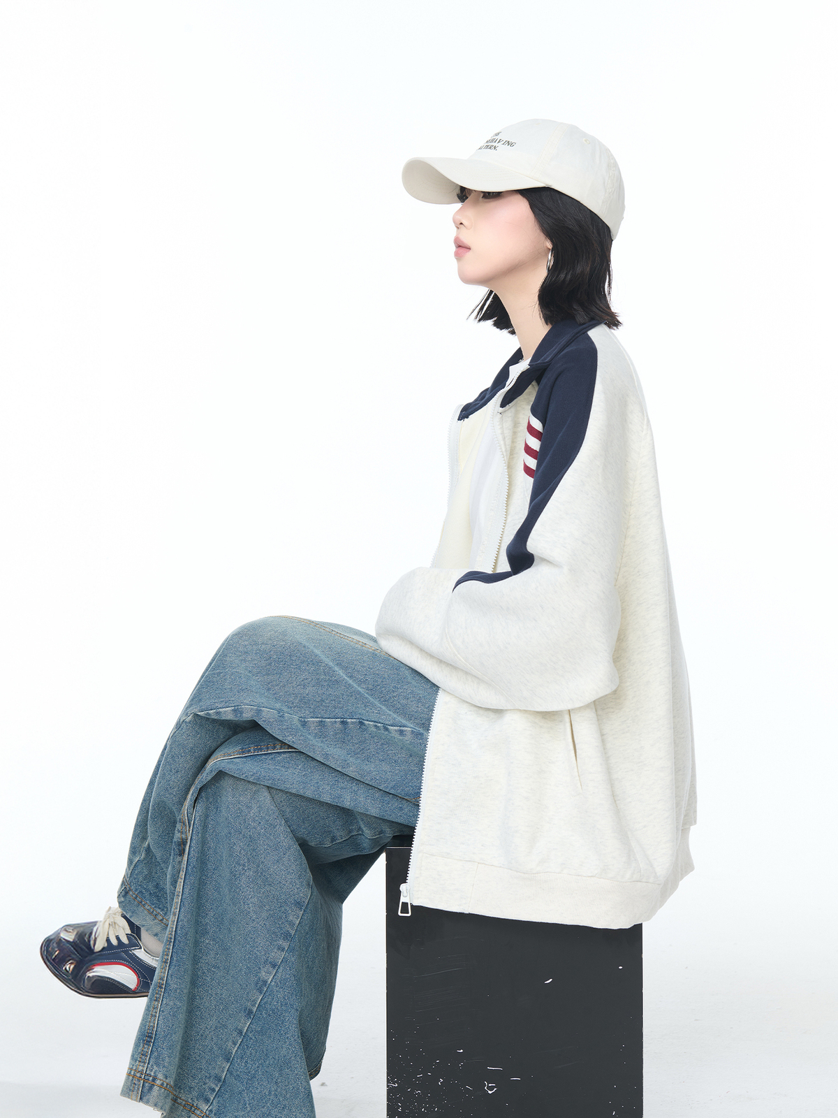 スタジャン レトロスポーティ切替ブルゾン