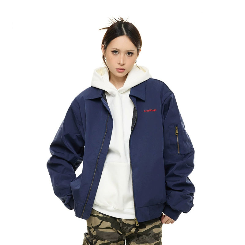 男女兼用アメカジ古着風スタジャン刺繍入り全2色