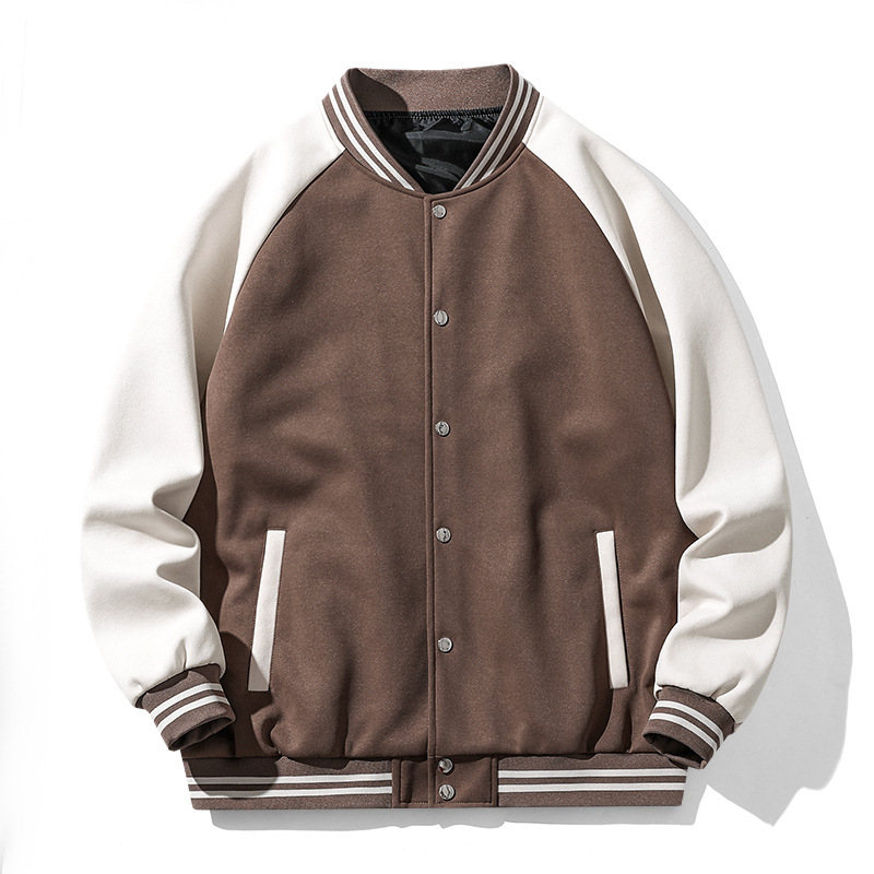 スタジャン 袖切替配色ラグランスリーブスタジアムジャンパー