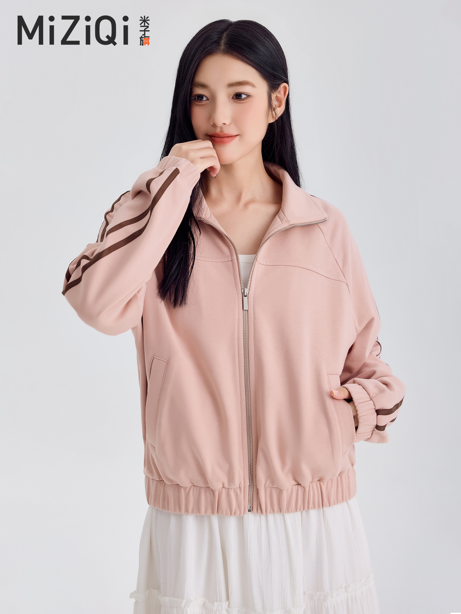 スタジャン 優美ラインスポーツブルゾン