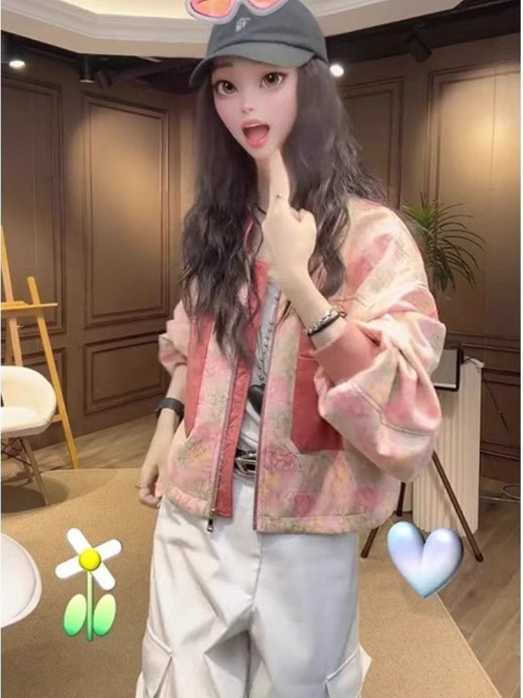 スタジャン 華やか花柄スタジャン