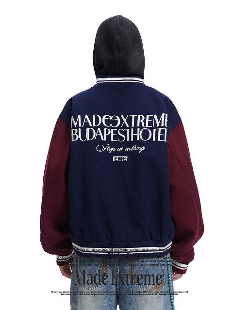 刺繍パッチ付き男女兼用スタジャン秋冬新作