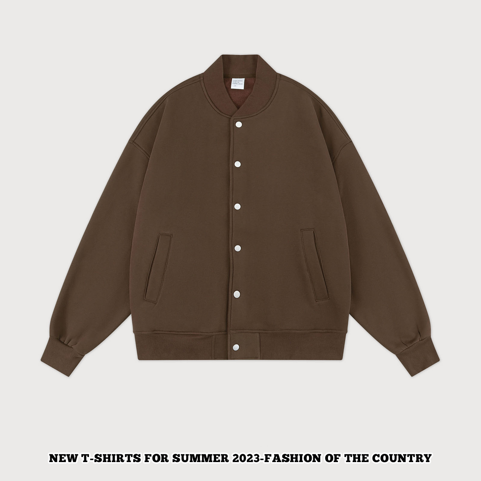 男女兼用 無地 スタジャン ゆったり ベースボールジャケット 秋冬