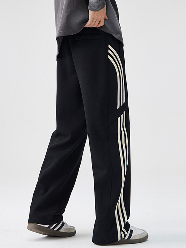 メンズスポーツウェア 男女兼用サイドライン入りスポーツジョガーパンツ全3色