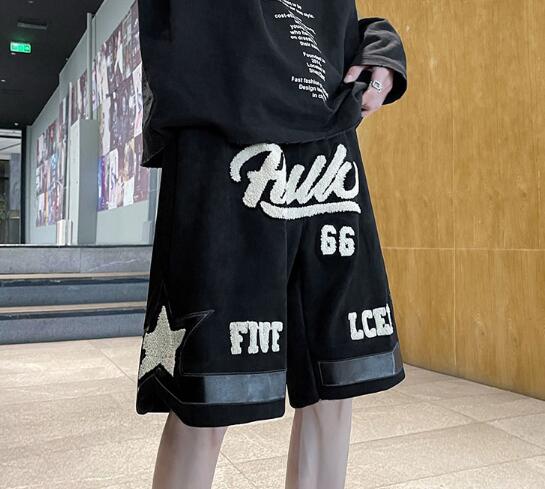 メンズスポーツウェア スポーツ メンズ ハーフパンツ 黒 プリント デザイン バスケットボール