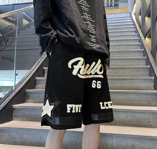 メンズスポーツウェア スポーツ メンズ ハーフパンツ 黒 プリント デザイン バスケットボール