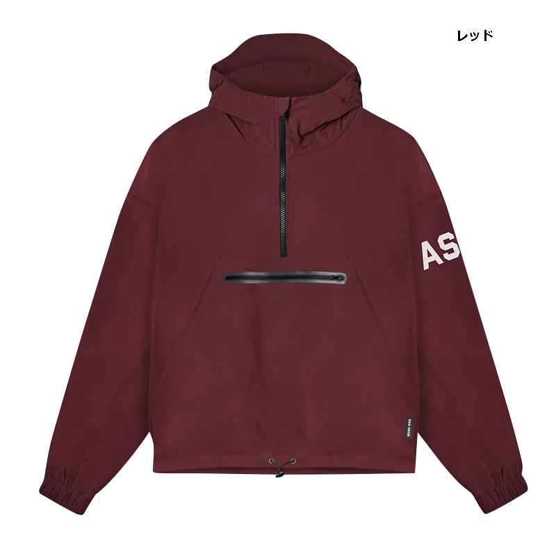 メンズスポーツウェア 男性用ウォーキング向けハーフジップパーカー多機能ポケット付全3色