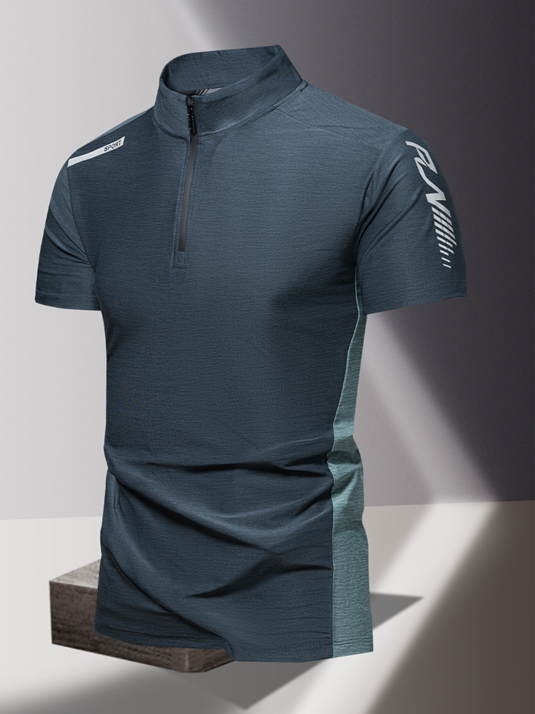 メンズスポーツウェア エアロジップ ランニングシャツ