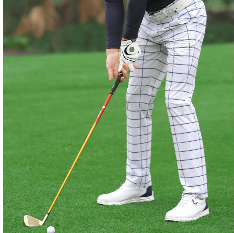 メンズスポーツウェア プロフェッショナル格子柄ゴルフパンツ