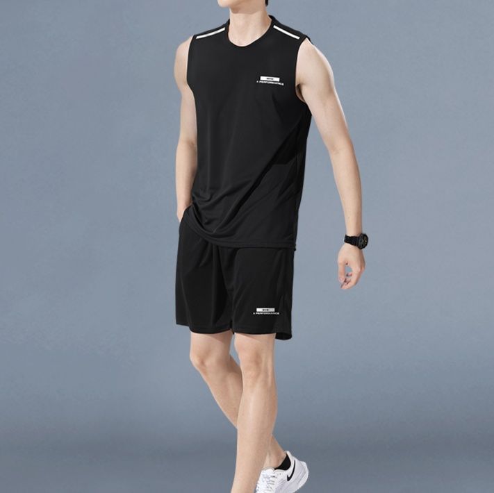 メンズスポーツウェア スタイリッシュ速乾トレーニングセット