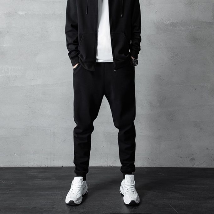 メンズスポーツウェア スタンドカラージップアップ上下セットアップ