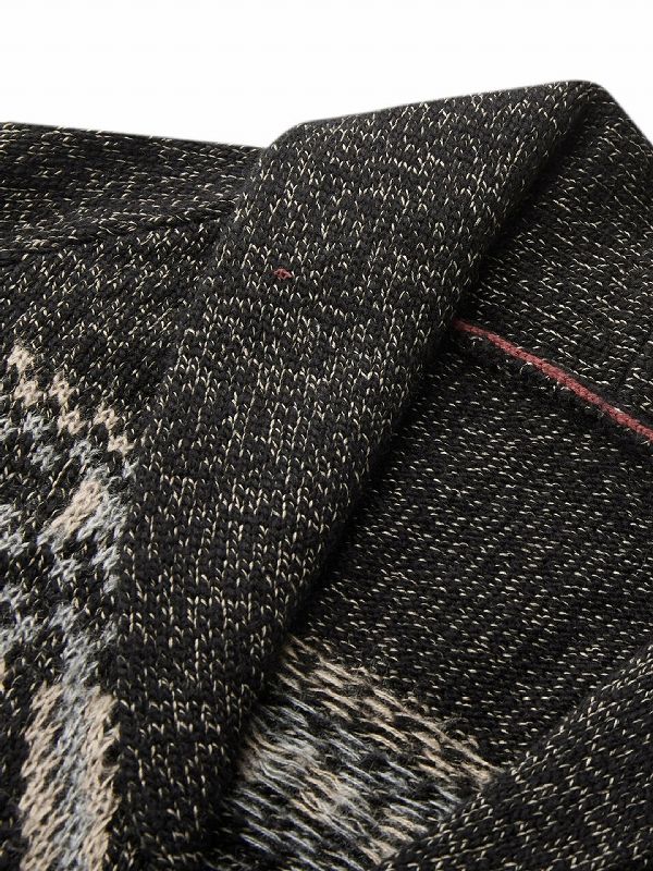 メンズスポーツウェア 男性用スポーツニットカーディガン 幾何学模様 秋冬新作 全2色