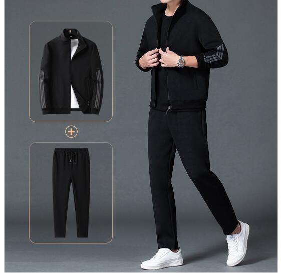 メンズスポーツウェア 男性用スポーツジャージ上下セット通気性抜群カジュアル運動着