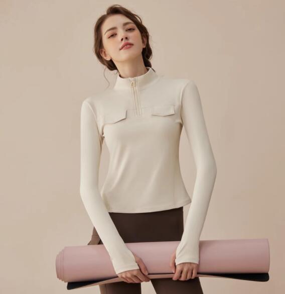 メンズスポーツウェア ジム用長袖ヨガ服 速乾フィットネストップス
