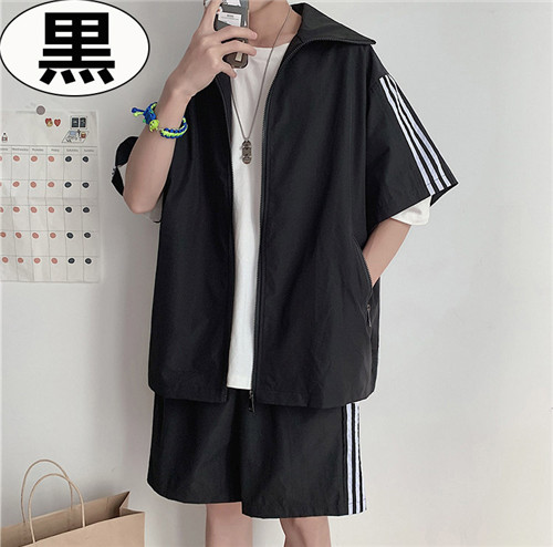 メンズスポーツウェア メンズ トレーニング用 半袖パーカー ハーフパンツ 上下セット