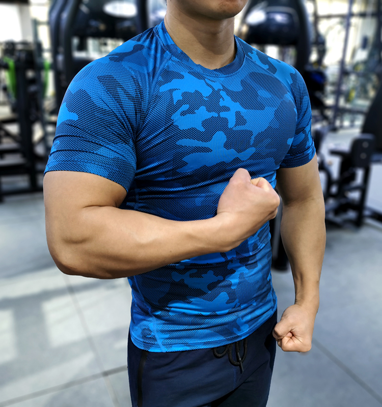 メンズスポーツウェア 筋肉サポート ランニングコンプレッションシャツ