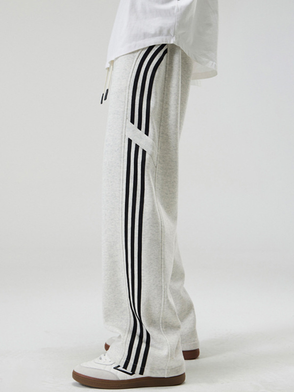 メンズスポーツウェア 男女兼用サイドライン入りスポーツジョガーパンツ全3色
