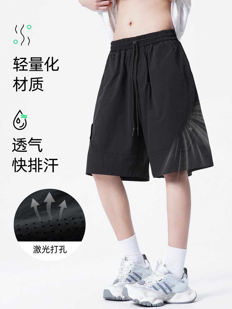 メンズスポーツウェア 超軽量通気性スポーツハーフパンツ
