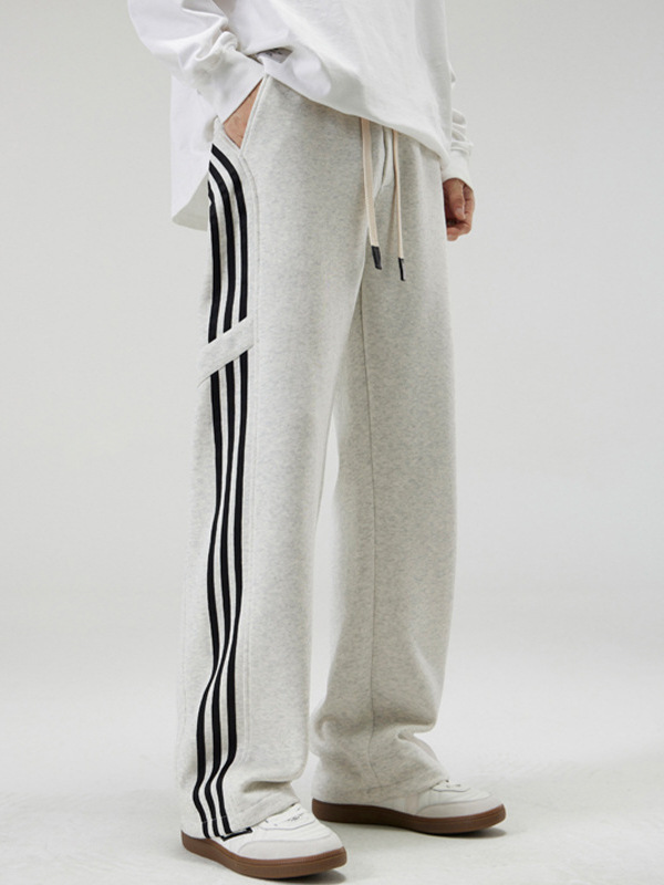 メンズスポーツウェア 男女兼用サイドライン入りスポーツジョガーパンツ全3色