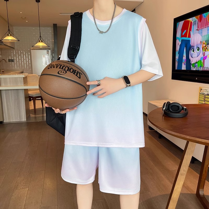 メンズスポーツウェア 青少年向け速乾性バスケットボール上下セット