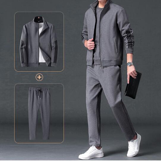 メンズスポーツウェア 男性用スポーツジャージ上下セット通気性抜群カジュアル運動着