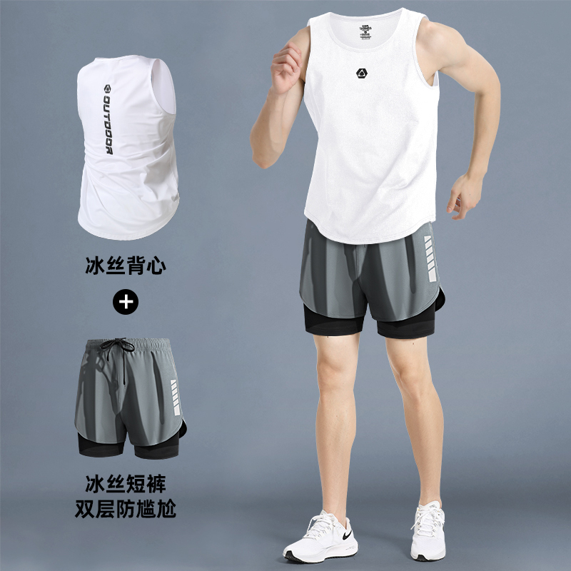 メンズスポーツウェア 速乾冷感ランニングセット